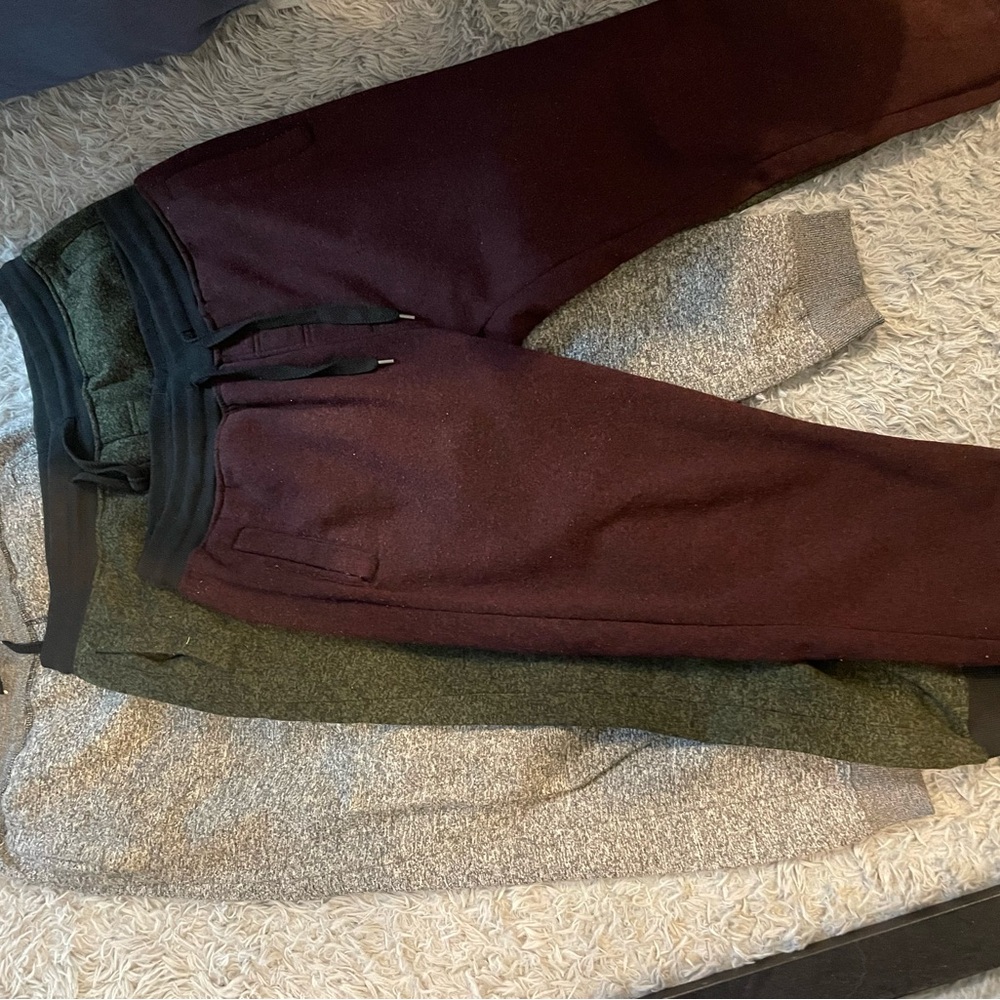 Bundle of 3 South Pole Men's Joggers - Maroon, Green, and Gray